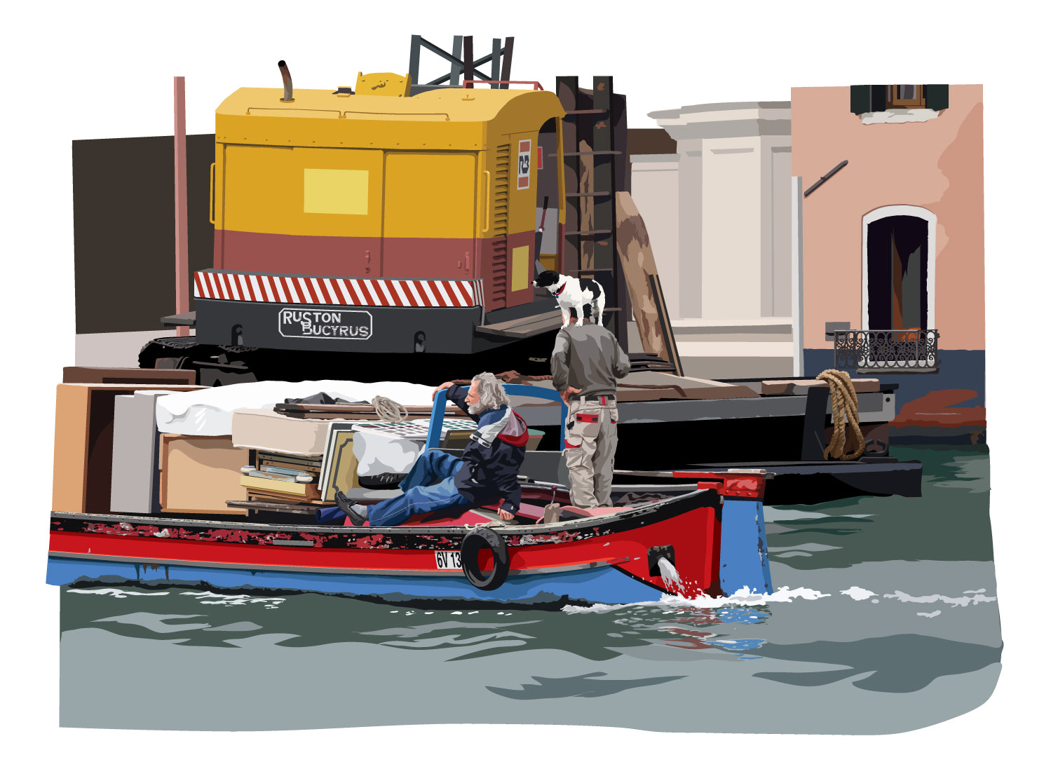 Sea dog, Venice barge