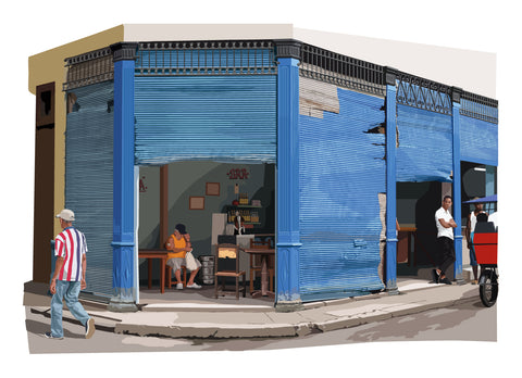 Havana limited edition Giclée art print, Bar on Damas