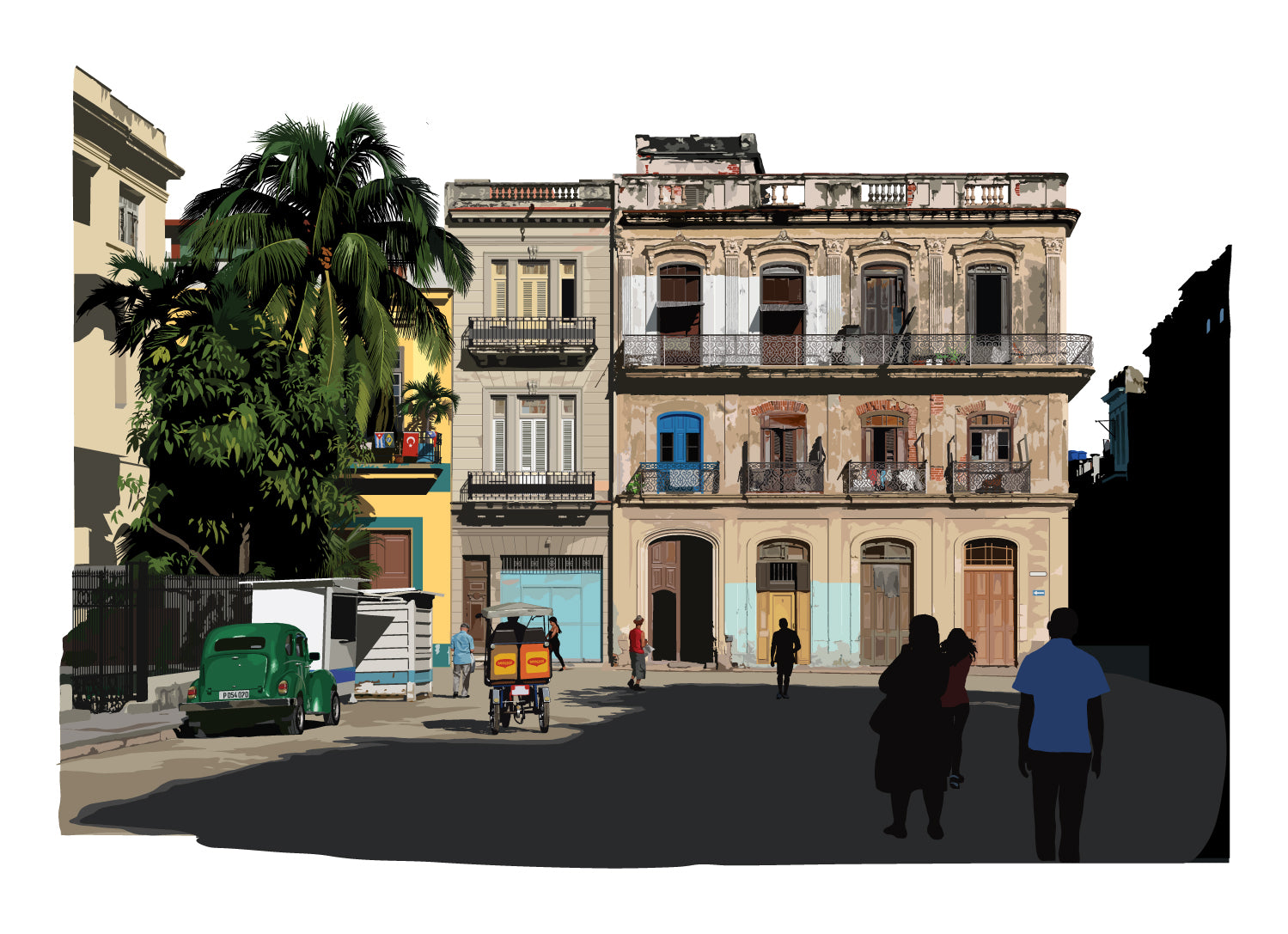 Havana edition Giclée print  'Plaza del Cristo'