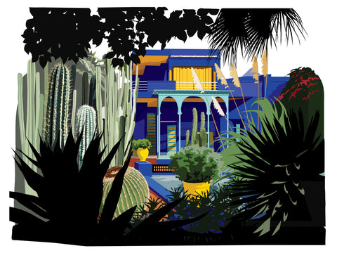 Le Jardin Majorelle, Marrakesh - garden and studio restored by Yves Saint Laurent