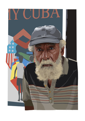 Havana edition Giclée  print 'Portrait of old Man' 