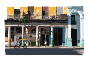 Havana edition print, street scene