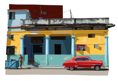 Avenida de España,  Havana limited edition print